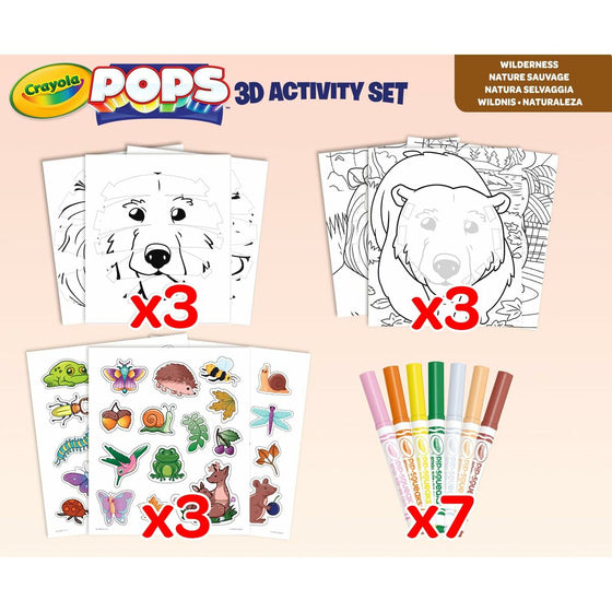 Dibujos para pintar Crayola 3D Color Pops Mystical Naturaleza