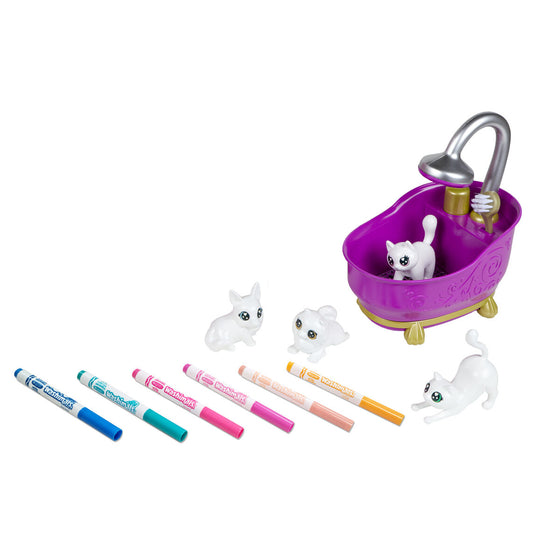 Playset Washimals Pets Crayola 74-7453 Bañera 6 Piezas