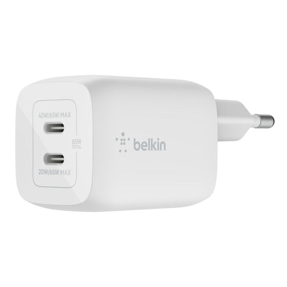 Cargador de Pared Belkin WCH013VFWH Blanco 65 W