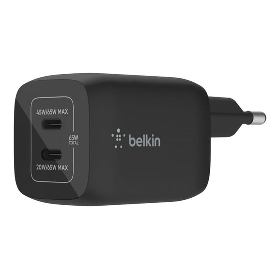 Cargador de Pared Belkin WCH013VFBK Negro 65 W