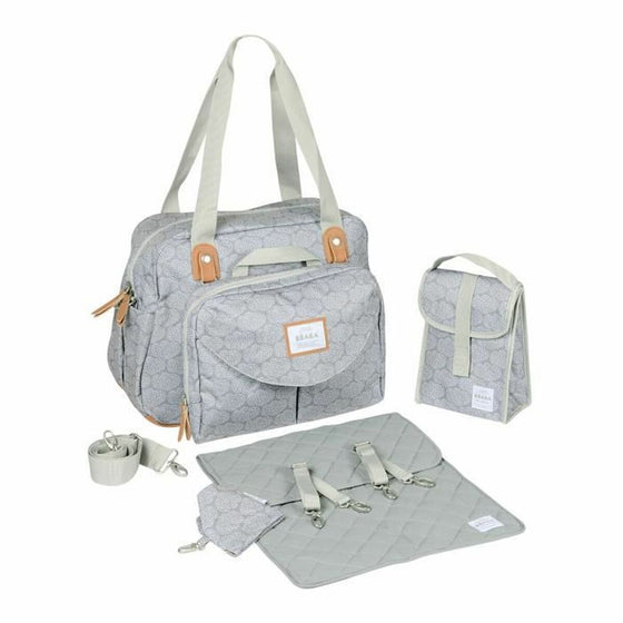 Bolso Cambiador de Pañales Béaba Geneve Tiny Clouds Gris