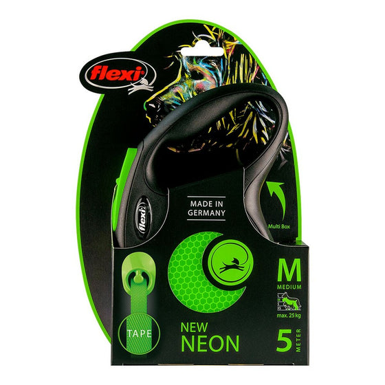 Correa para Perro Flexi NEW NEON 5 m Talla M Verde