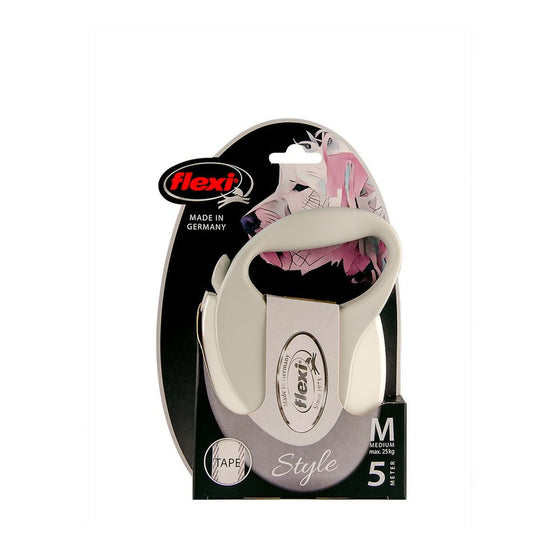 Correa para Perro Flexi Style 5 m Talla M Blanco