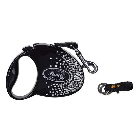 Correa para Perro Flexi Glam Composition with Swarovski crystals 3 m Negro S