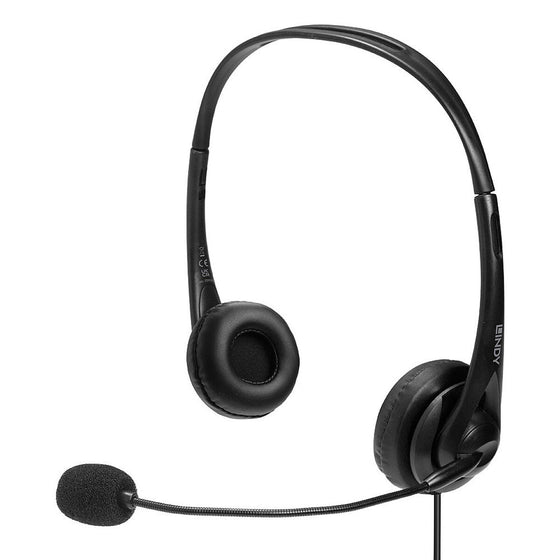 Auriculares con Micrófono LINDY 20432 Negro