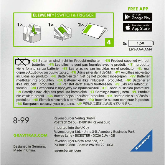 Juego de Ciencia Ravensburger Gravitrax Power Switch & Trigger elements