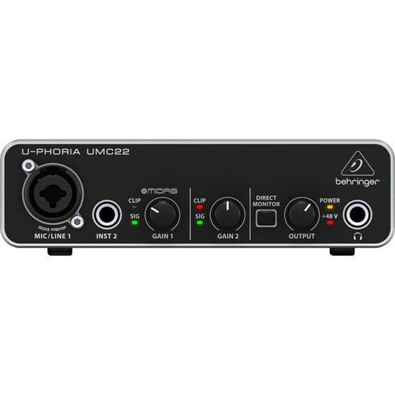 Interfaz de audio Behringer UMC22