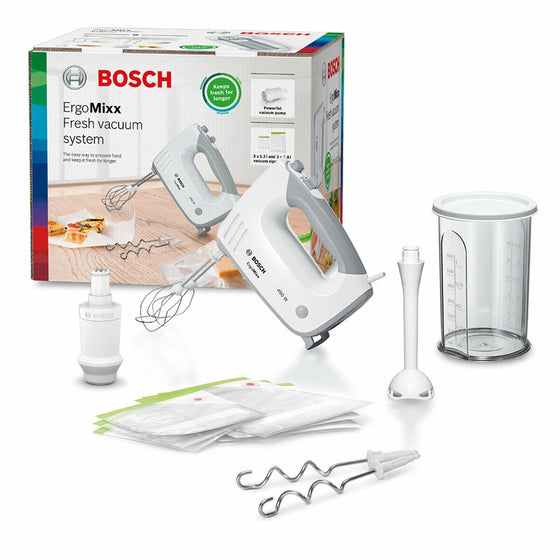 Batidora de Mano Multifunción con Accesorios BOSCH ErgoMixx Beater Gris Blanco 450 W