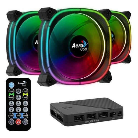 Ventilador para Portátil Aerocool Astro 12 Pro RGB Ø 12 cm 1000 rpm ARGB LED