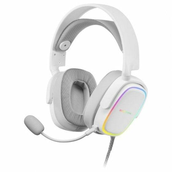 Auriculares con Micrófono Gaming Mars Gaming MHAXW RGB Blanco