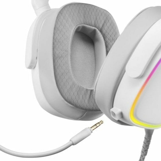 Auriculares con Micrófono Gaming Mars Gaming MHAXW RGB Blanco