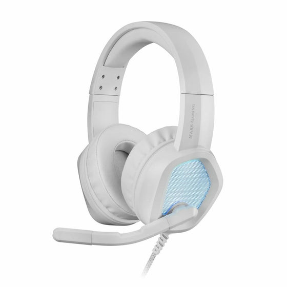 Auricular con Micrófono Gaming Mars Gaming MH320W LED RGB Estéreo Gris