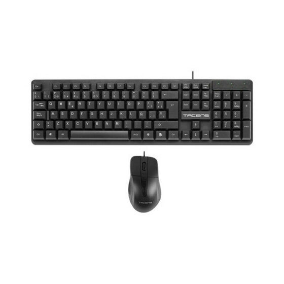 Teclado Tacens ACP0ES Negro Qwerty Español QWERTY