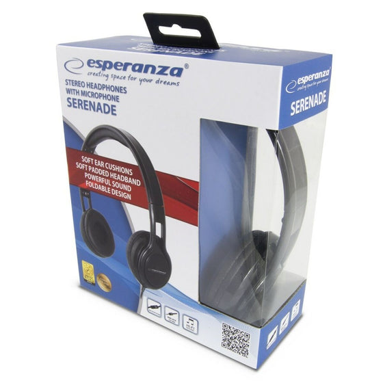 Auriculares con Micrófono Esperanza EH211K Negro