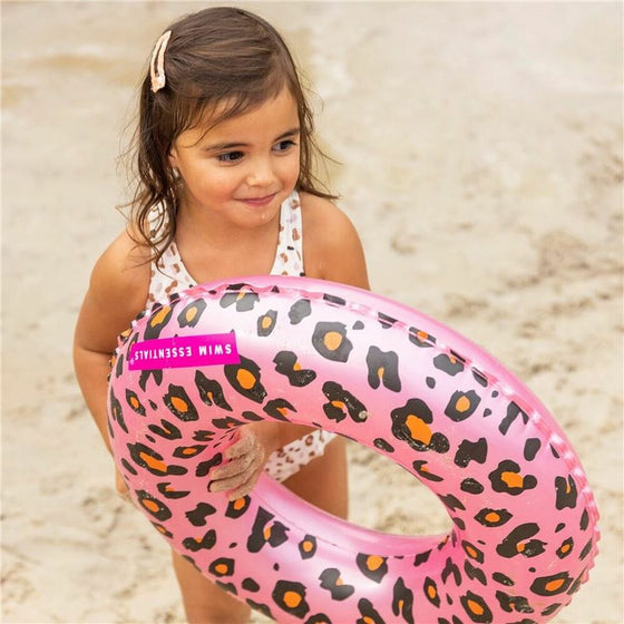 Flotador Hinchable Swim Essentials Leopard Rosa claro