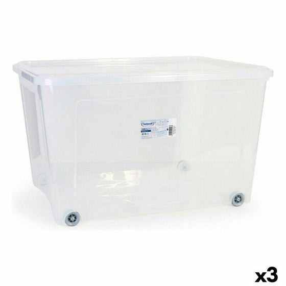 Caja de Almacenaje con Tapa Combi Tontarelli 145 L (78,2 x 58,2 x 47 cm) (3 Unidades)