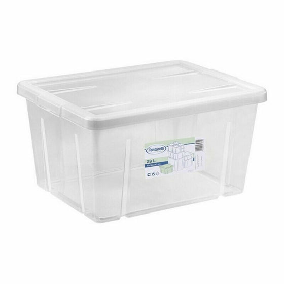 Caja de Almacenaje con Tapa Tontarelli Linea box 29 L 47 x 36 x 24,5 cm (6 Unidades)