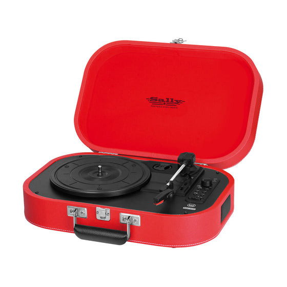 Tocadiscos Trevi TT 1020 BT Estéreo Bluetooth USB Batería recargable Rojo