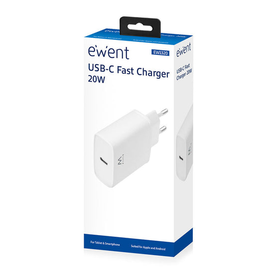 Cargador de Pared Ewent EW1320 Blanco 20 W