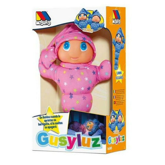 Peluche Gusy Luz Moltó 385 Azul Rosa Verde Multicolor PVC (33 cm)