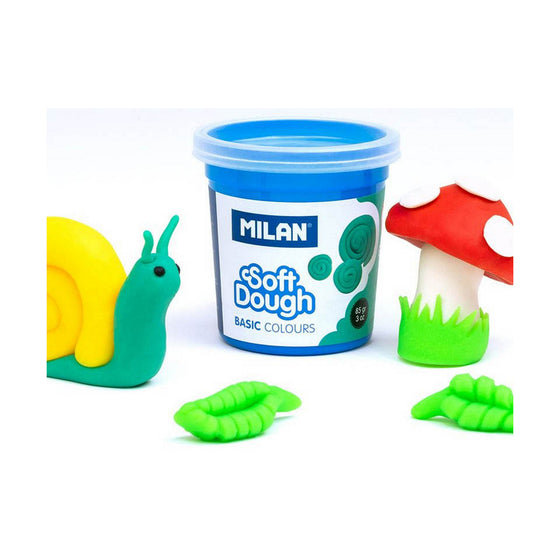 Juego de Plastilina Milan Soft dough 913510B Amarillo Azul Multicolor 85 g Vegetal (10 Unidades)