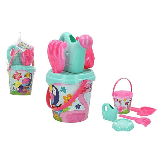 Set de Juguetes de Playa Aloha Flamingo Colorbaby (5 pcs)