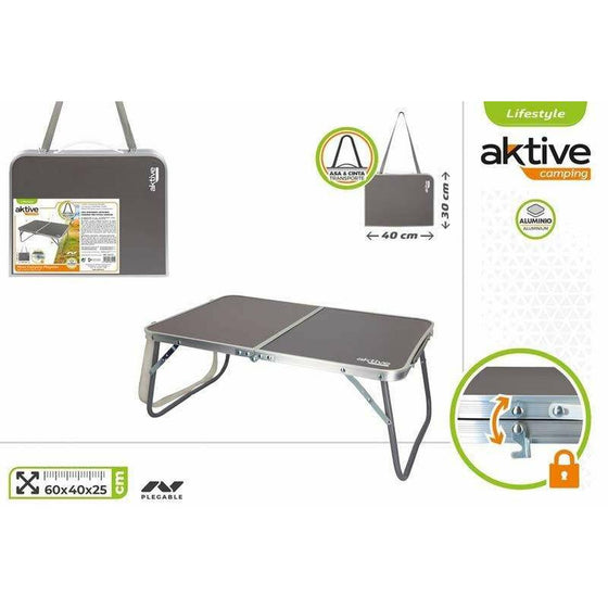 Mesa Plegable Colorbaby Antracita 60 x 40 x 25 cm Camping