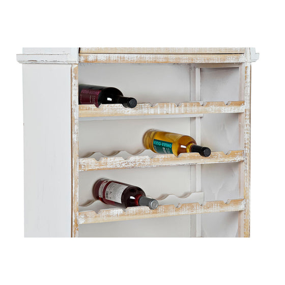 Botellero DKD Home Decor Blanco Marrón Madera 65 x 30 x 123 cm