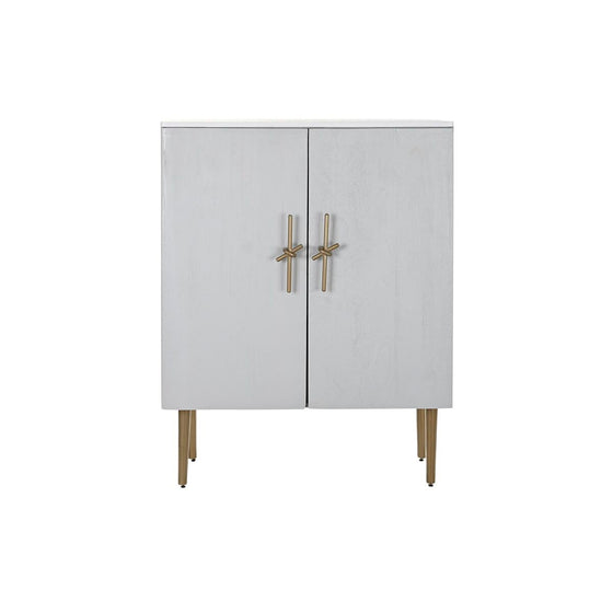 Mueble Auxiliar DKD Home Decor BAR Dorado Blanco Hierro Madera de mango (85 x 45 x 110 cm)