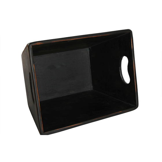 Cajas de almacenamiento Home ESPRIT Negro Madera de abeto 34 x 26 x 18 cm 4 Piezas