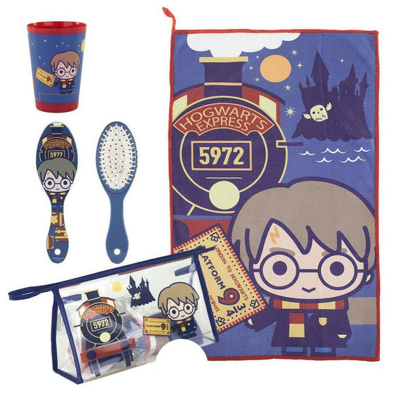 Neceser Con Accesorios Harry Potter 4 Piezas Rojo