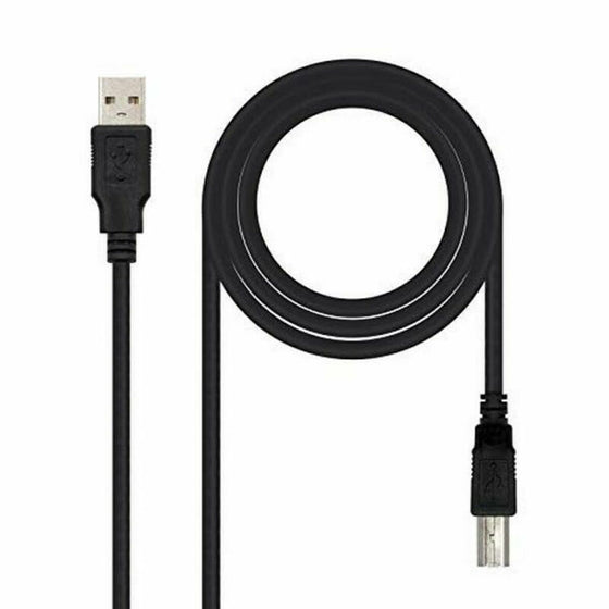 Cable USB A a USB B NANOCABLE CABLE USB 2.0 IMPRESORA, TIPO A/M-B/M, NEGRO, 3.0 M 3 m Negro