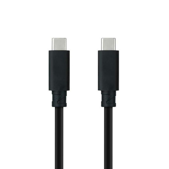 Cable USB C NANOCABLE 10.01.4101-L150 1,5 m Negro