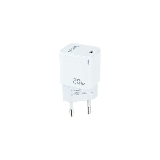 Cargador de Pared TooQ Cargador de Pared USB-C PD20W, Blanco Blanco 20 W