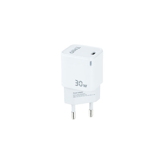 Cargador de Pared TooQ Cargador de Pared GAN USB-C/PD 30W, Blanco Blanco 30 W