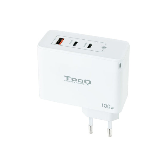 Cargador de Pared TooQ TQWC-GANQC2PD100W Blanco 100 W