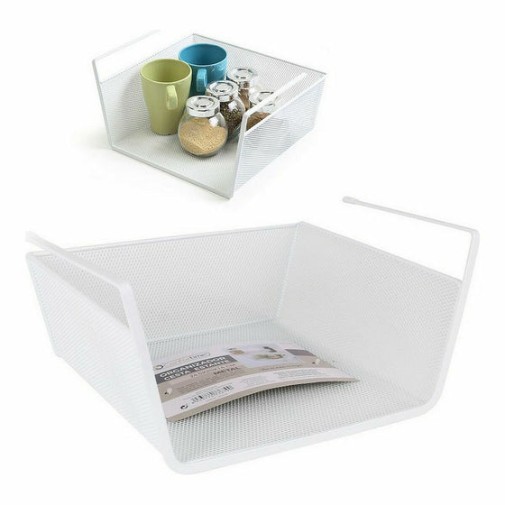 Cesta para Estante de Cocina Confortime Metal Blanco 24,5 x 25 x 14 cm (6 Unidades)