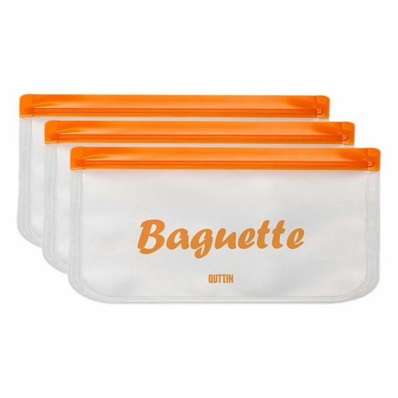 Bolsa Reutilizable para Alimentos Quttin 3 Piezas 30 x 15 cm (18 Unidades)