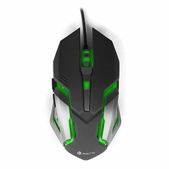 Ratón Gaming con LED NGS GMX-100 USB 2400 Negro/Gris