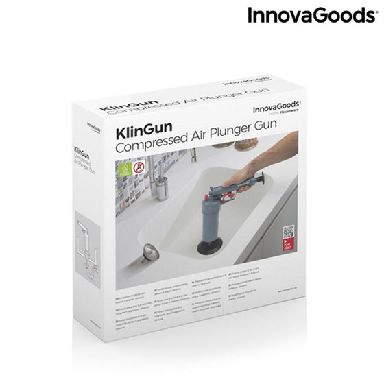 Pistola Desatascadora de Aire Comprimido Universal con Adaptadores KlinGun InnovaGoods (Reacondicionado B)