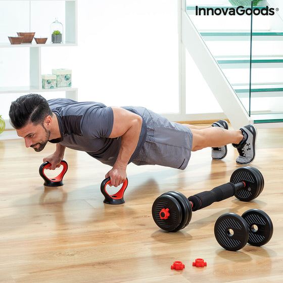 Set de Pesas Ajustables 6 en 1 con Guía de Ejercicios Sixfit InnovaGoods DUMBBELLS Hierro (Reacondicionado B)