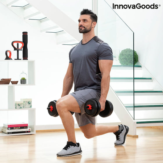 Set de Pesas Ajustables 6 en 1 con Guía de Ejercicios Sixfit InnovaGoods DUMBBELLS Hierro (Reacondicionado B)