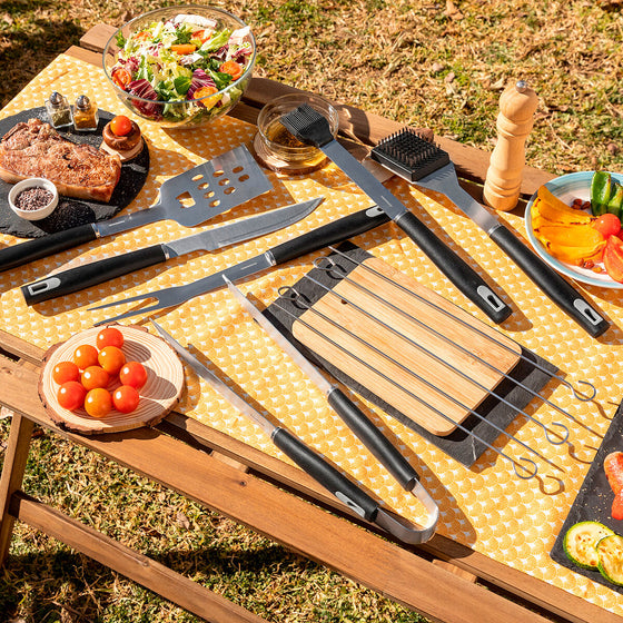 Kit de Utensilios para Barbacoa con Maletín BBSet InnovaGoods 12 Piezas