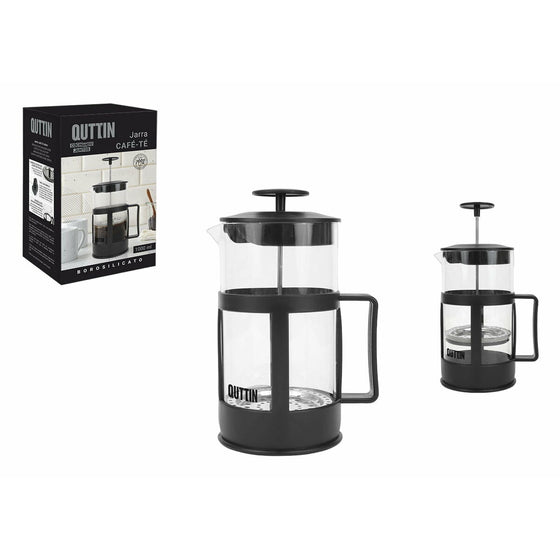 Cafetera de Émbolo Quttin Vidrio de Borosilicato 1 L 13,5 X 10,5 X 21 cm