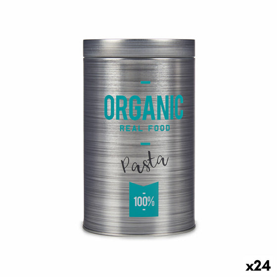 Bote Organic Pasta Gris Hojalata 10,4 x 18,2 x 10,4 cm (24 Unidades)