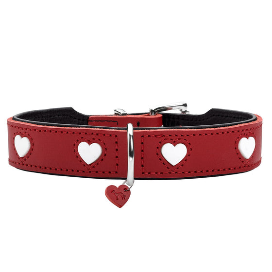 Collar para Perro Hunter Love S/M 35-40 cm Rojo/Blanco