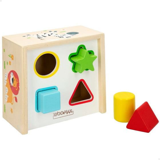 Puzzle Infantil de Madera Woomax Formas 13,5 x 7,5 x 13 cm (6 Unidades)