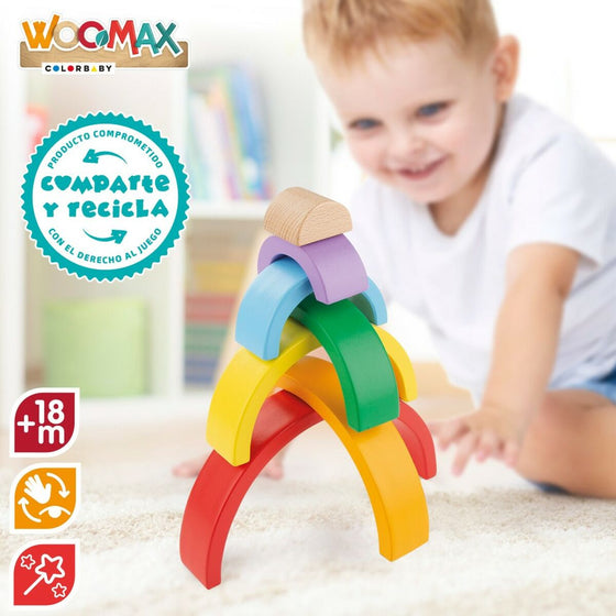 Juego de habilidad Woomax Arcoíris 21 x 10 x 3,5 cm (12 Unidades)