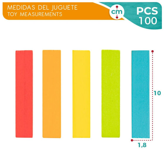 Juego de Construcción Woomax 100 Piezas 10 x 0,5 x 1,8 cm (6 Unidades)