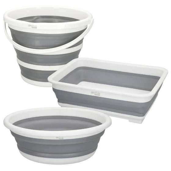 Set de cubos Aktive Plegable 2 Unidades